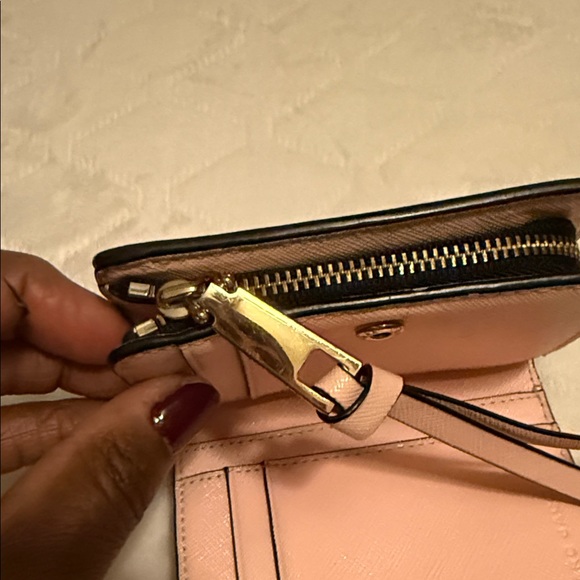 Pink Polka Dot Wristlet Wallet - Picture 10 of 14